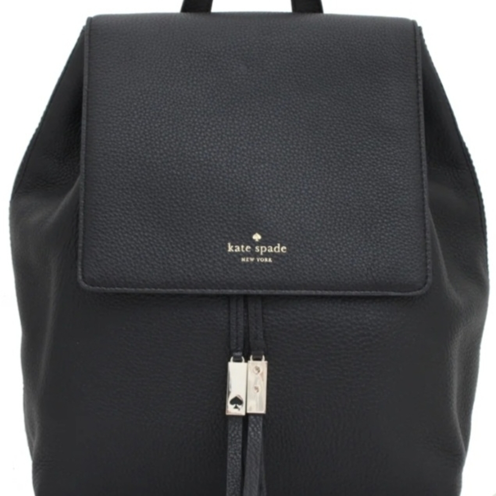 Kate Spade Black Leather Backpack - Picture 4 of 11